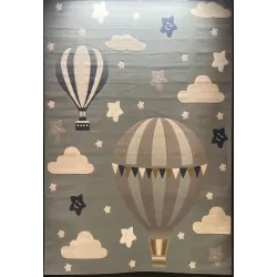سجاد تركي اطفال كيدز بلاس 41561A اللون سماوي فاتح مقاس 80*150