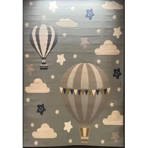 سجاد تركي اطفال كيدز بلاس 41561A اللون سماوي فاتح مقاس 80*150