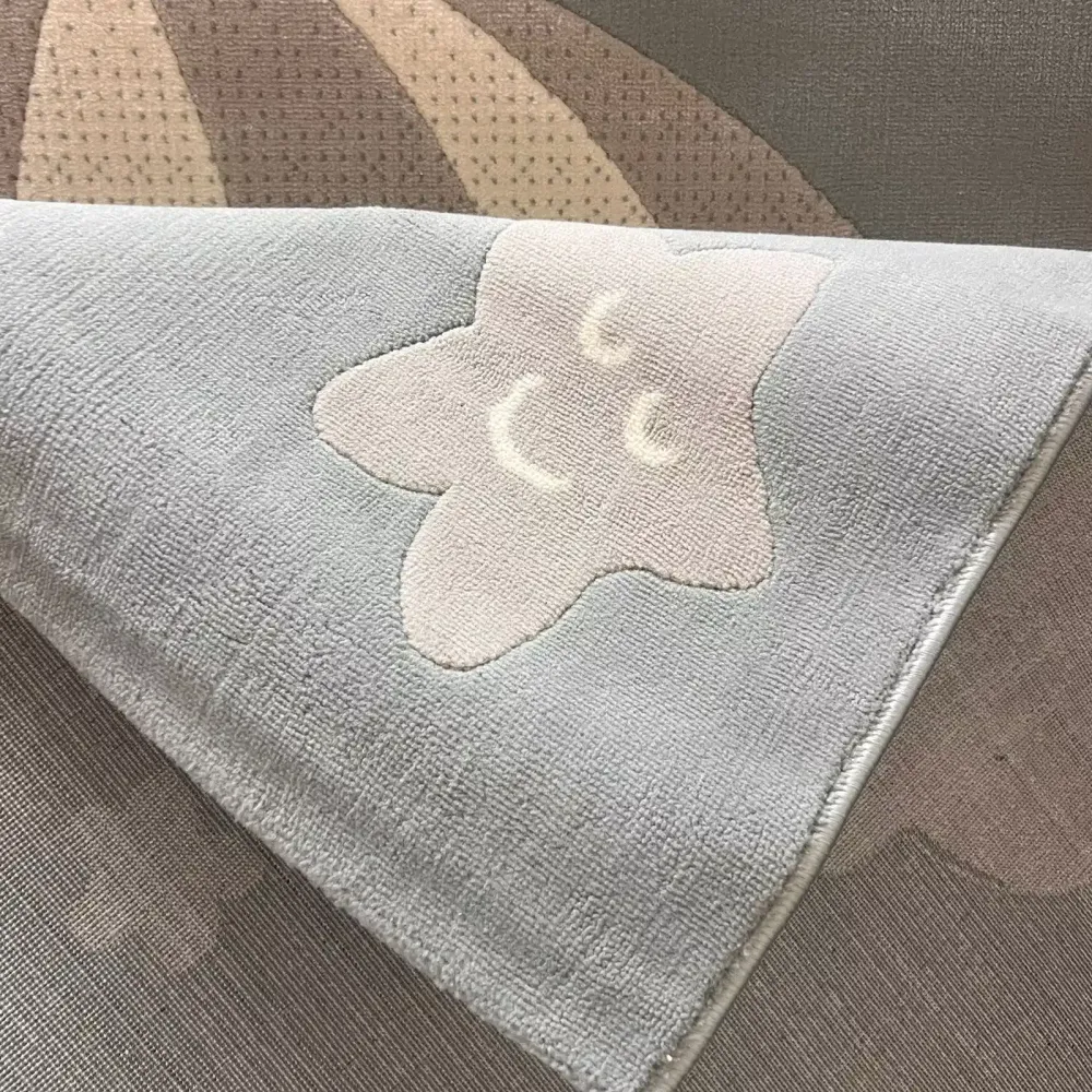 سجاد تركي اطفال كيدز بلاس 41561A اللون سماوي فاتح مقاس 80*150