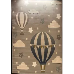 سجاد تركي اطفال كيدز بلاس 41561A اللون رصاصي فاتح مقاس 200*300