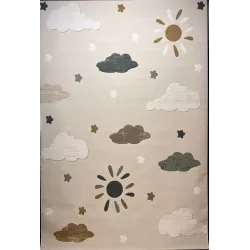 سجاد تركي اطفال كيدز بلاس 41565A اللون كريم مقاس 80*150