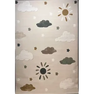 سجاد تركي اطفال كيدز بلاس 41565A اللون كريم مقاس 80*150