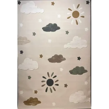 سجاد تركي اطفال كيدز بلاس 41565A اللون كريم مقاس 80*150