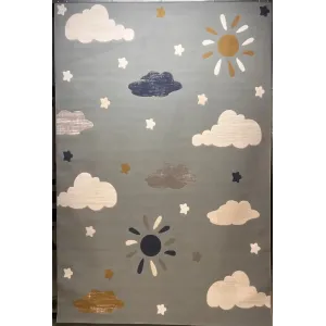 سجاد تركي اطفال كيدز بلاس 41565A اللون سماوي فاتح مقاس 80*150
