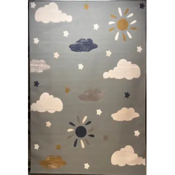 سجاد تركي اطفال كيدز بلاس 41565A اللون سماوي فاتح مقاس 80*150