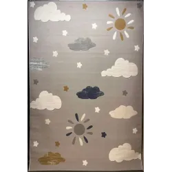 سجاد تركي اطفال كيدز بلاس 41565A اللون رصاصي فاتح مقاس 80*150