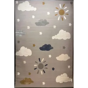 سجاد تركي اطفال كيدز بلاس 41565A اللون رصاصي فاتح مقاس 80*150