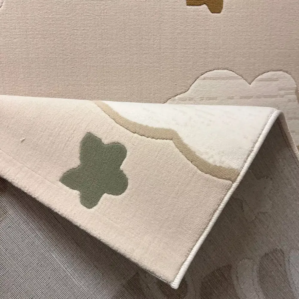 سجاد تركي اطفال كيدز بلاس 42365A اللون كريم مقاس 80*150