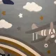 سجاد تركي اطفال كيدز بلاس 42365A اللون سماوي فاتح مقاس 80*150