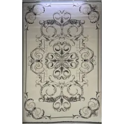 سجاد تركي لندن 41249A كريم اسود مقاس 400*500