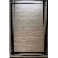 سجاد تركي مودرن فندقي لورين F414C كريم اسود مقاس 300*400