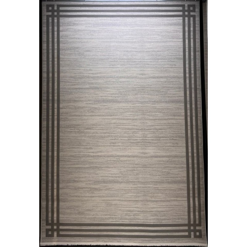 سجاد تركي مودرن فندقي لورين F414C كريم رصاصي مقاس 80*150