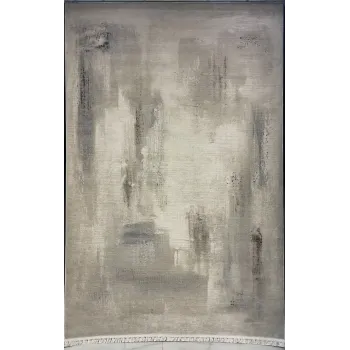 سجاد تركي مودرن لافيش 37842A كريم رصاصي مقاس 50*80