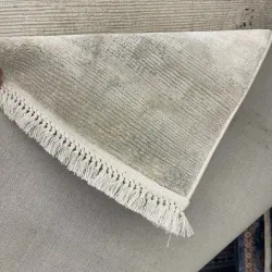 سجاد تركي مودرن لافيش 37842A كريم رصاصي مقاس 50*80