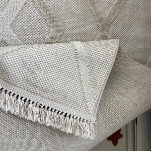 سجاد خيش لوفر تركي E091A بيج كريم مقاس 50*80