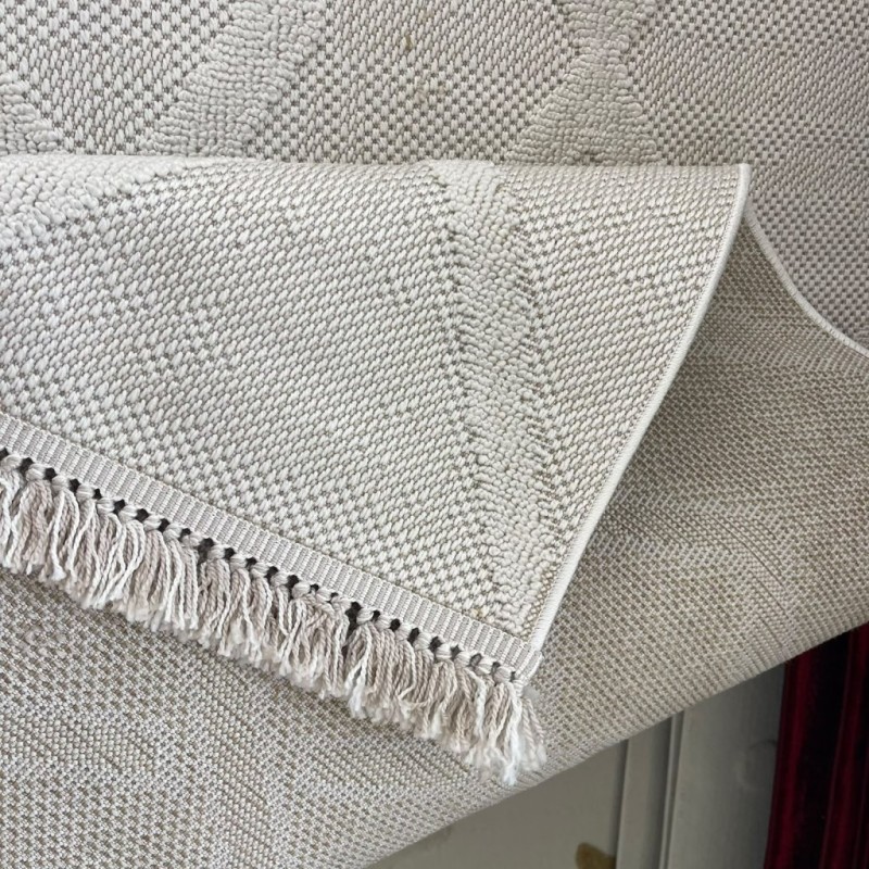 سجاد خيش لوفر تركي E091A كريم مقاس 200*300