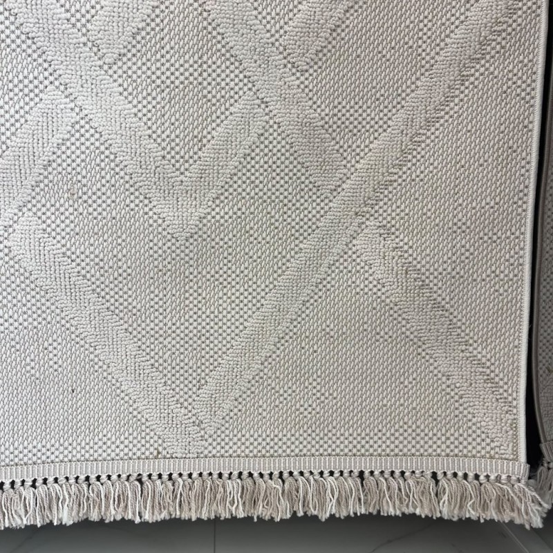 سجاد خيش لوفر تركي E091A كريم مقاس 200*300