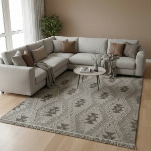 سجاد خيش لوفر تركي E094A رمادي فاتح مقاس 50*80