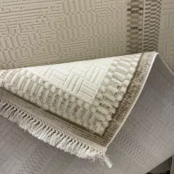 سجاد تركي مودرن مون 40986A بيج مقاس 50*80
