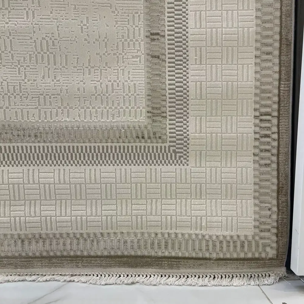 سجاد تركي مودرن مون 40986A بيج مقاس 50*80