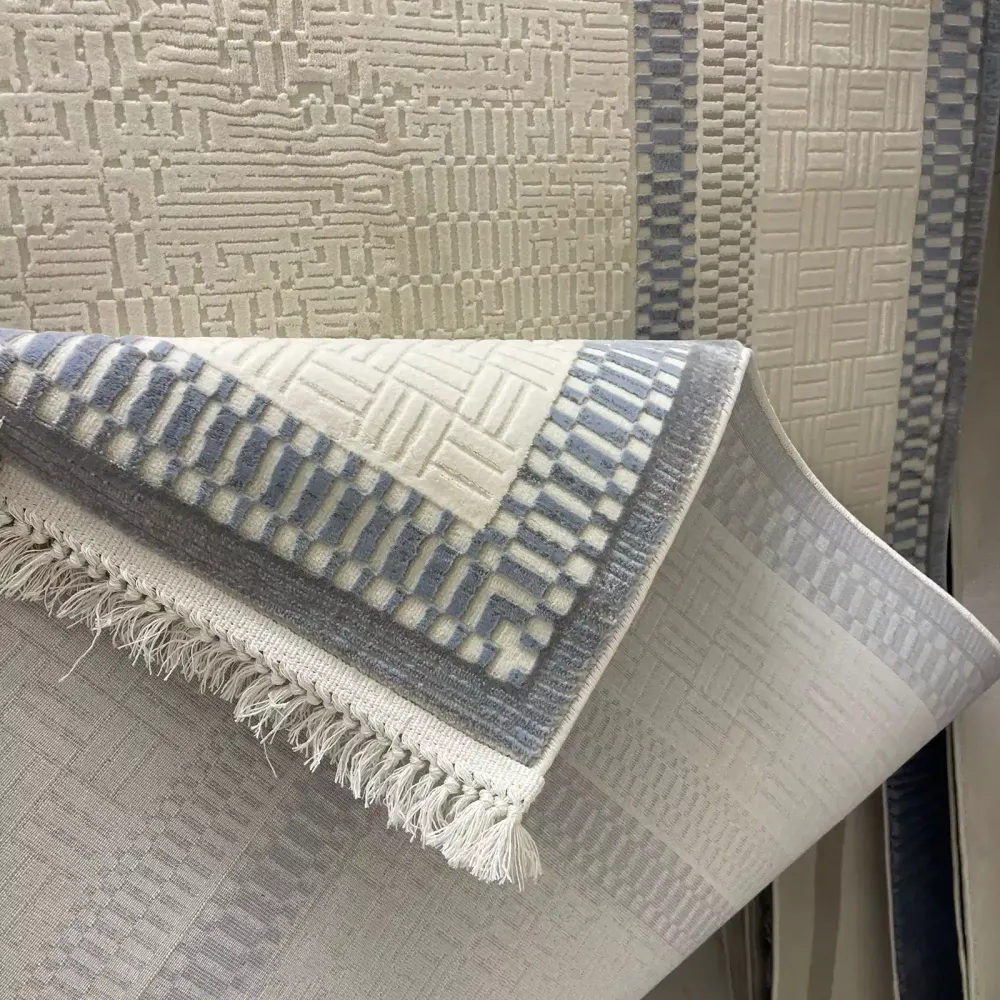 سجاد تركي مودرن مون 40986A سماوي مقاس 50*80