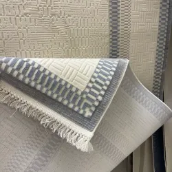 سجاد تركي مودرن مون 40986A سماوي مقاس 50*80