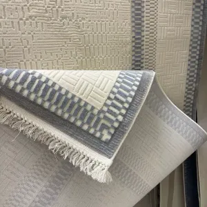 سجاد تركي مودرن مون 40986A سماوي مقاس 50*80