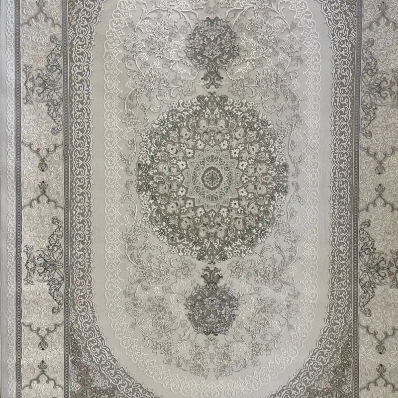سجاد باناميرا تركي 35830A كريم اخضر مقاس 300*400 - سجاد تركي كلاسيك