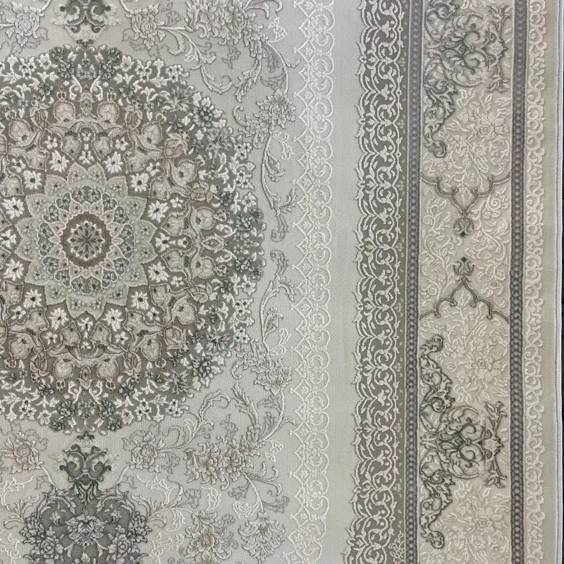 سجاد باناميرا تركي 35830A كريم اخضر مقاس 300*400 - سجاد تركي كلاسيك