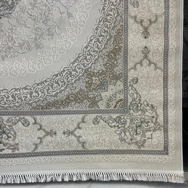 سجاد باناميرا تركي 35830A كريم اخضر مقاس 300*400 - سجاد تركي كلاسيك