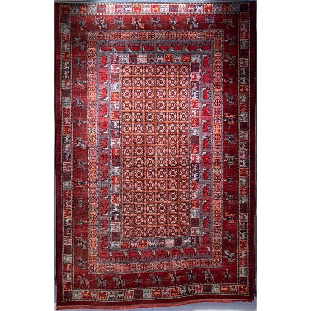 سجاد بلاتينيوم افغاني بخاري تركي H0171B احمر مقاس 400*500