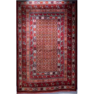 سجاد بلاتينيوم افغاني بخاري تركي H0171B احمر مقاس 400*500