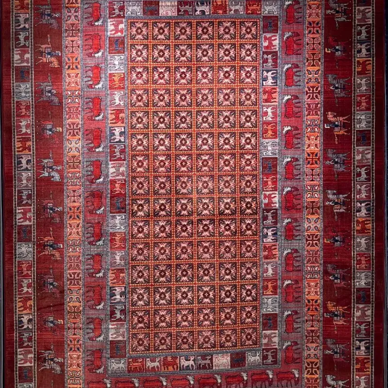 سجاد بلاتينيوم افغاني بخاري تركي H0171B احمر مقاس 400*500