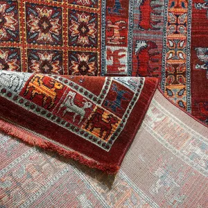 سجاد بلاتينيوم افغاني بخاري تركي H0171B احمر مقاس 400*500