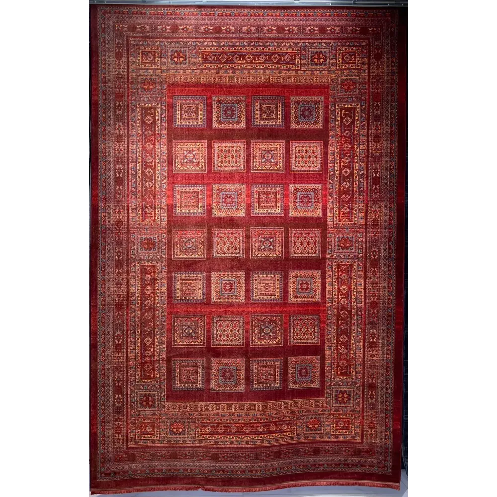 سجاد بلاتينيوم افغاني بخاري تركي H0181B احمر مقاس 80*150 - سجاد بخارى