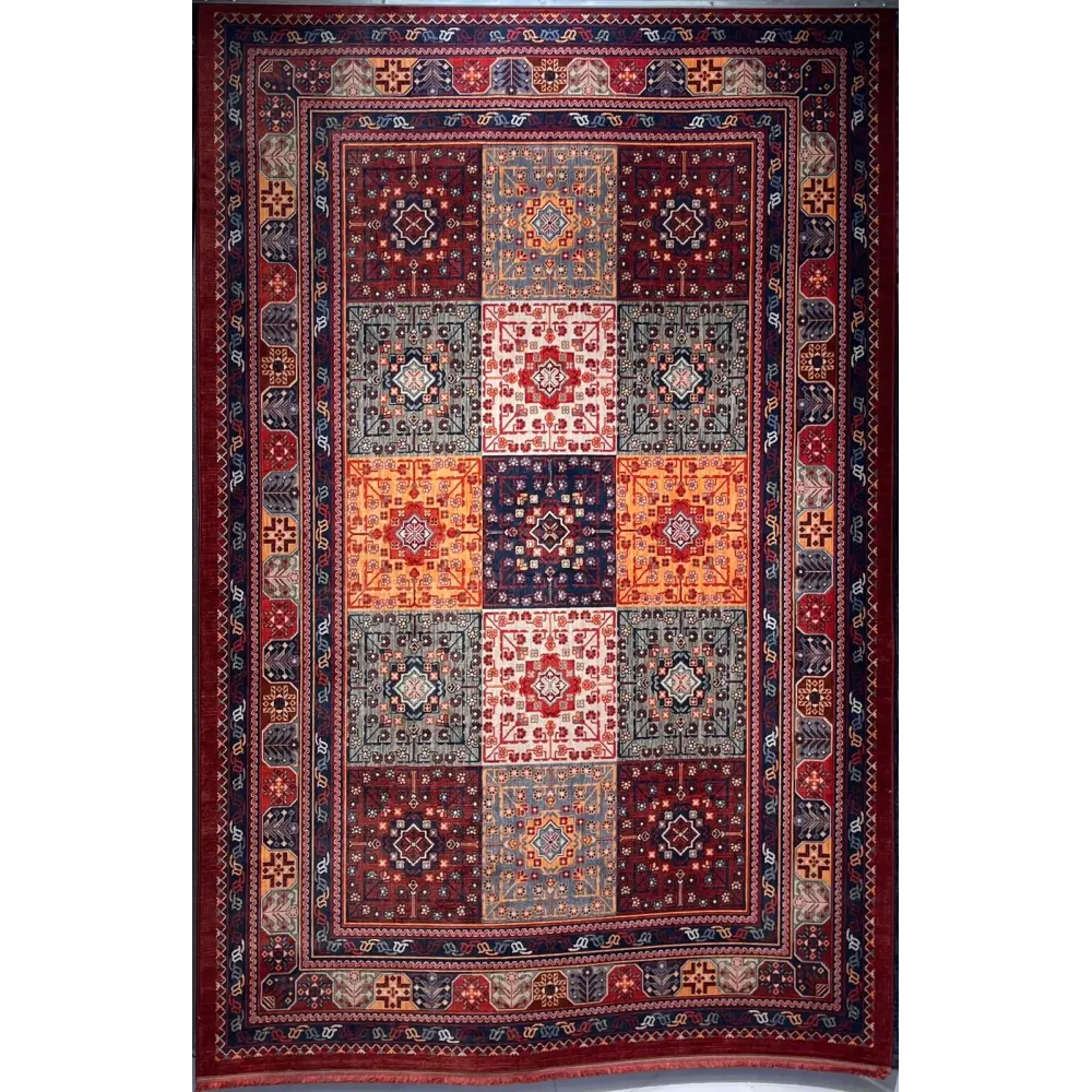 سجاد بلاتينيوم افغاني بخاري تركي OL406C احمر مقاس 80*150 - سجاد بخارى