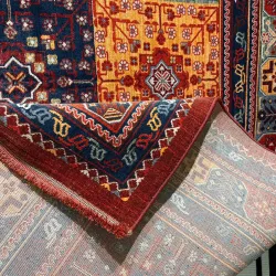 سجاد بلاتينيوم افغاني بخاري تركي OL406C احمر مقاس 80*150