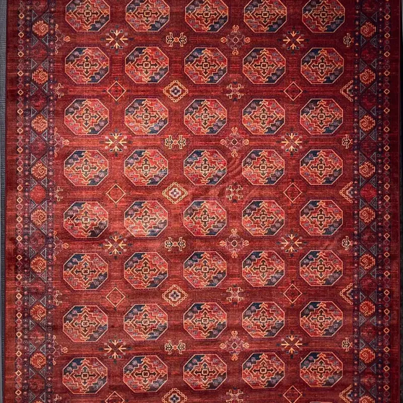 سجاد بلاتينيوم افغاني بخاري تركي OL434B احمر مقاس 80*150