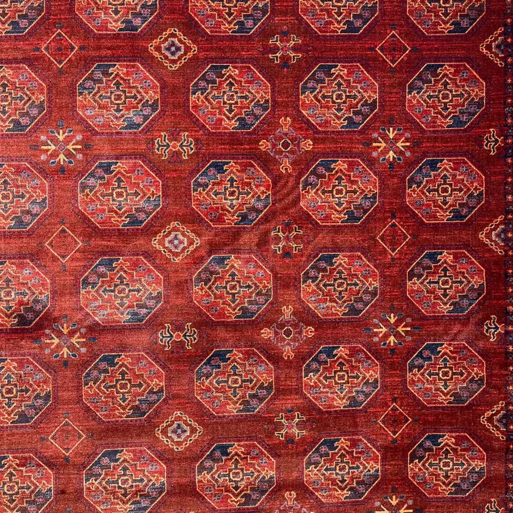 سجاد بلاتينيوم افغاني بخاري تركي OL434B احمر مقاس 80*150