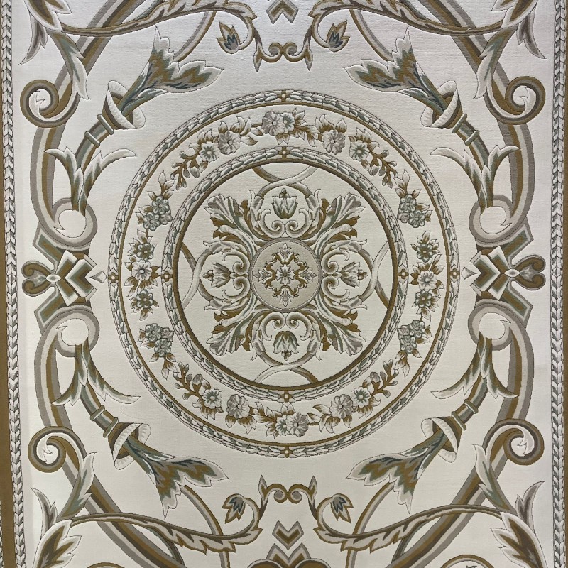 سجاد تركي رجوة G0710K ابيض اخضر مقاس 150*220