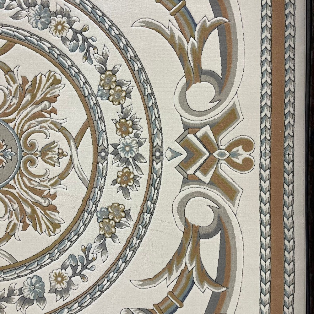 سجاد تركي رجوة G0710K ابيض روز ابيض دايري مقاس 200*200 سجاد تركي رجوة G0710K ابيض روز ابيض دايري مقاس 200*200