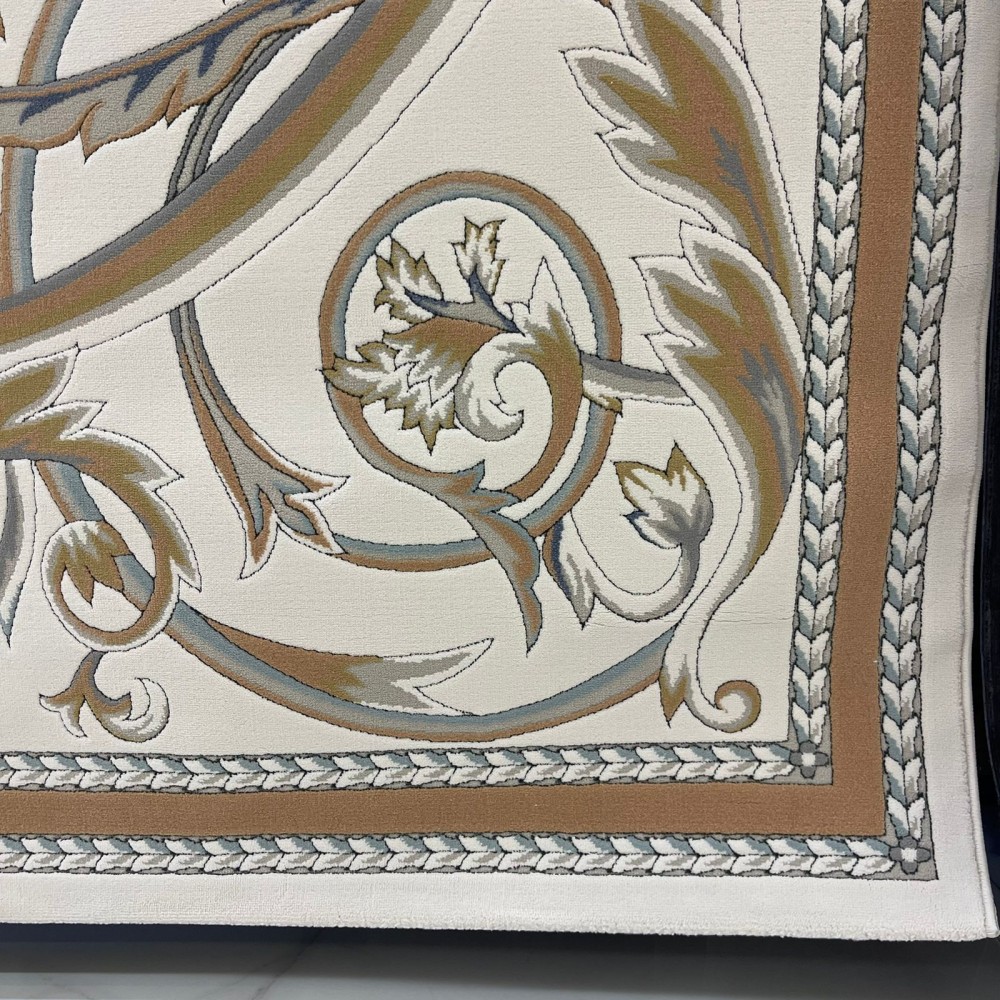 سجاد تركي رجوة G0710K ابيض روز ابيض دايري مقاس 200*200 سجاد تركي رجوة G0710K ابيض روز ابيض دايري مقاس 200*200