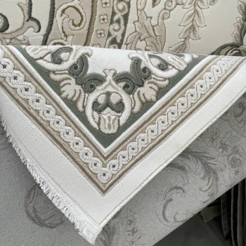 سجاد تركي روما 41580A كريم اخضر مقاس 150*220