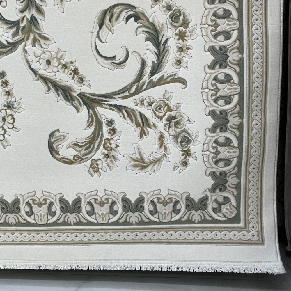 سجاد تركي روما 41580A كريم اخضر مقاس 150*220 سجاد تركي روما 41580A كريم اخضر مقاس 150*220