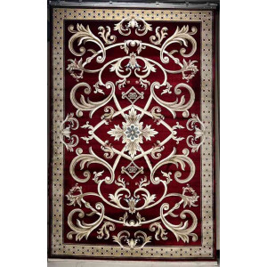 سجاد تركي سفير نقش فرنسي احمر عنابي مقاس 100*200