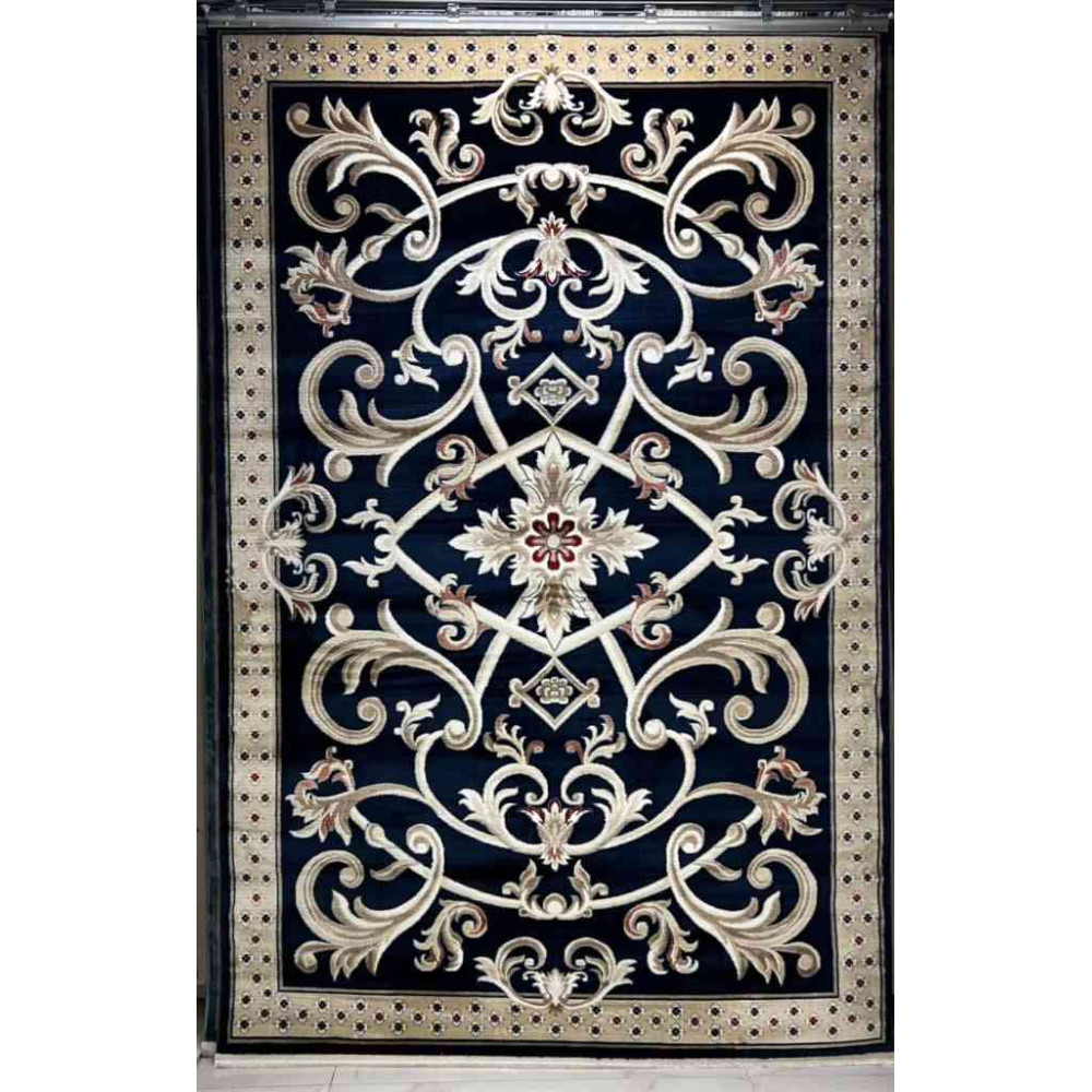 سجاد تركي سفير نقش فرنسي كحلي مقاس 100*200