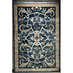 سجاد تركي سفير نقش فرنسي سماوي مقاس 400*600