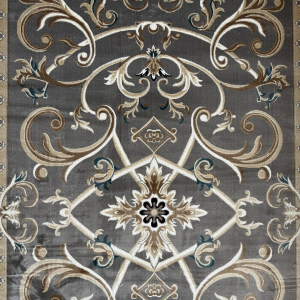 سجاد تركي سفير نقش فرنسي رصاصي مقاس 100*200