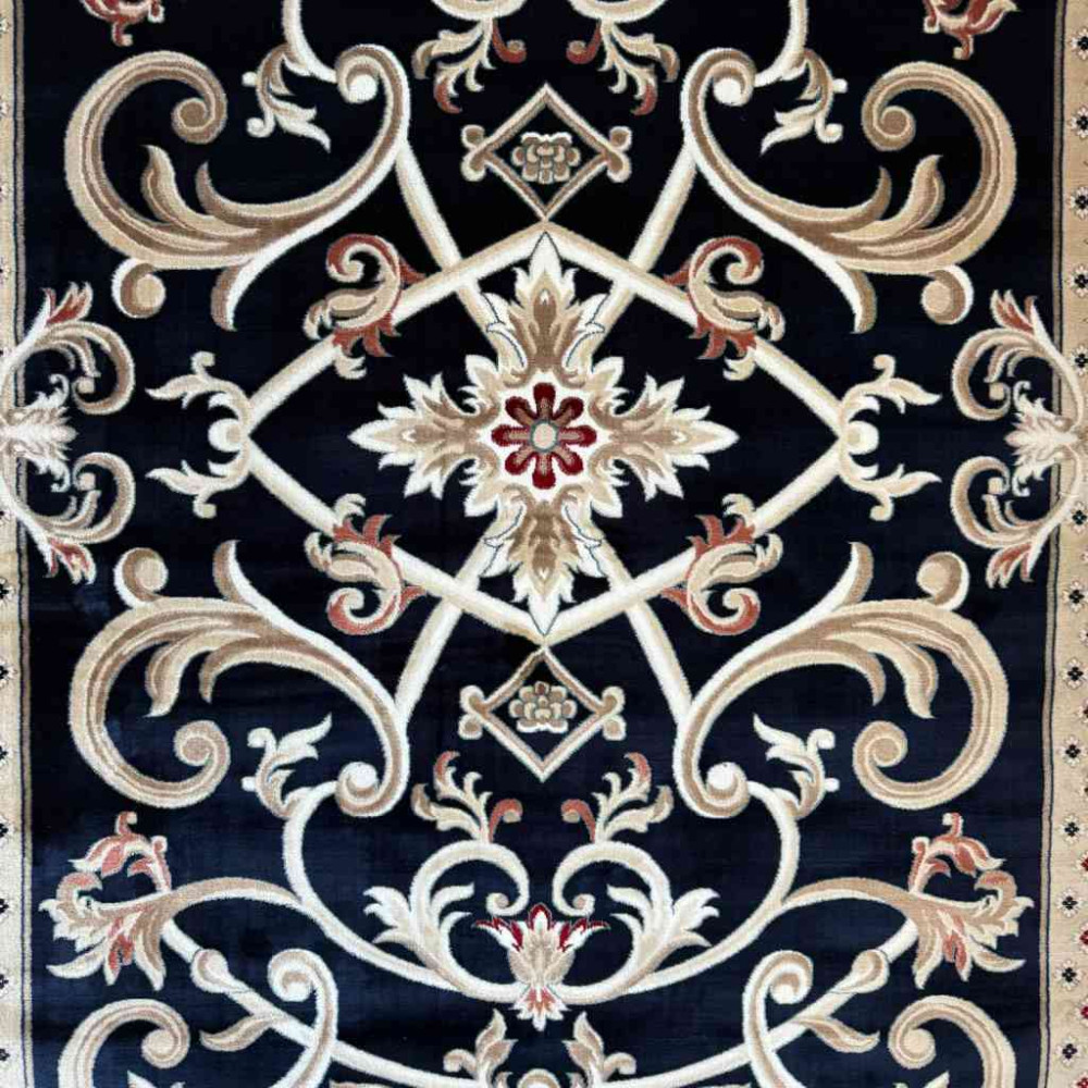 سجاد تركي سفير نقش فرنسي كحلي مقاس 100*200