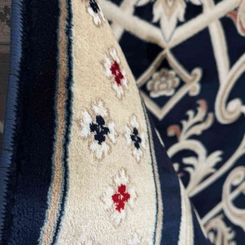 سجاد تركي سفير نقش فرنسي كحلي مقاس 100*200